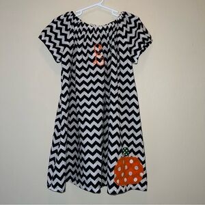 E Monogram Pumpkin Halloween Dress